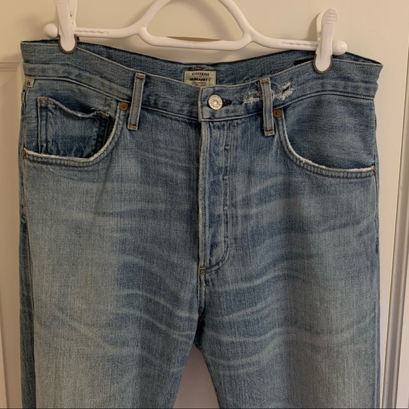 Citizens of Humanity Liya High Rise Classic Fit Jean - light wash, torn - Picture 5 of 7